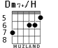 Dm7+/H для гитары - вариант 2