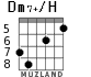 Dm7+/H для гитары - вариант 4