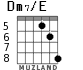 Dm7/E для гитары - вариант 3