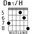 Dm7/H для гитары - вариант 4