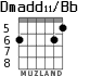 Dmadd11/Bb для гитары - вариант 2