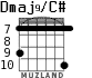 Dmaj9/C# для гитары - вариант 6