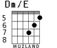Dm/E для гитары - вариант 4