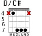 D/C# для гитары - вариант 4