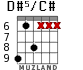 D#5/C# для гитары - вариант 2