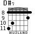D#7 для гитары - вариант 4