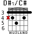 D#7/C# для гитары - вариант 2