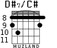 D#7/C# для гитары - вариант 5