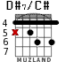 D#7/C# для гитары - вариант 1