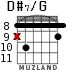 D#7/G для гитары - вариант 4