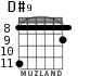 D#9 для гитары - вариант 3