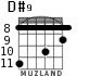D#9 для гитары - вариант 4