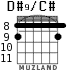 D#9/C# для гитары - вариант 3
