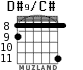 D#9/C# для гитары - вариант 4