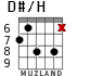 D#/H для гитары - вариант 4