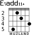 E7add11+ для гитары - вариант 3