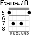 E7sus4/A для гитары - вариант 6