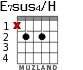 E7sus4/H для гитары - вариант 1