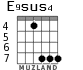 E9sus4 для гитары - вариант 5