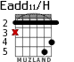 Eadd11/H для гитары - вариант 1