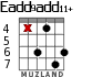 Eadd9add11+ для гитары - вариант 4