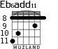 Eb6add11 для гитары - вариант 1