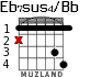 Eb7sus4/Bb для гитары - вариант 1