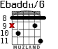 Ebadd11/G для гитары - вариант 4