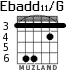 Ebadd11/G для гитары - вариант 7