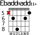 Ebadd9add11+ для гитары - вариант 2