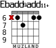 Ebadd9add11+ для гитары - вариант 1