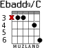 Ebadd9/C для гитары - вариант 2