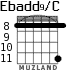 Ebadd9/C для гитары - вариант 4