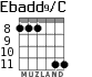 Ebadd9/C для гитары - вариант 5