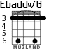 Ebadd9/G для гитары - вариант 3