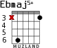 Ebmaj5+ для гитары - вариант 2