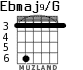 Ebmaj9/G для гитары - вариант 2