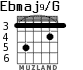 Ebmaj9/G для гитары - вариант 1