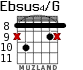 Ebsus4/G для гитары - вариант 6