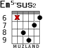 Em5-sus2 для гитары - вариант 4