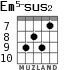 Em5-sus2 для гитары - вариант 7