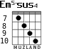 Em5-sus4 для гитары - вариант 2