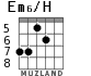 Em6/H для гитары - вариант 3