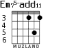 Em75-add11 для гитары - вариант 3