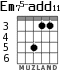 Em75-add11 для гитары - вариант 4