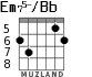 Em75-/Bb для гитары - вариант 4