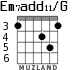 Em7add11/G для гитары - вариант 2