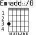 Em7add11/G для гитары - вариант 1