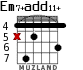 Em7+add11+ для гитары - вариант 3