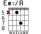 Em7/A для гитары - вариант 7